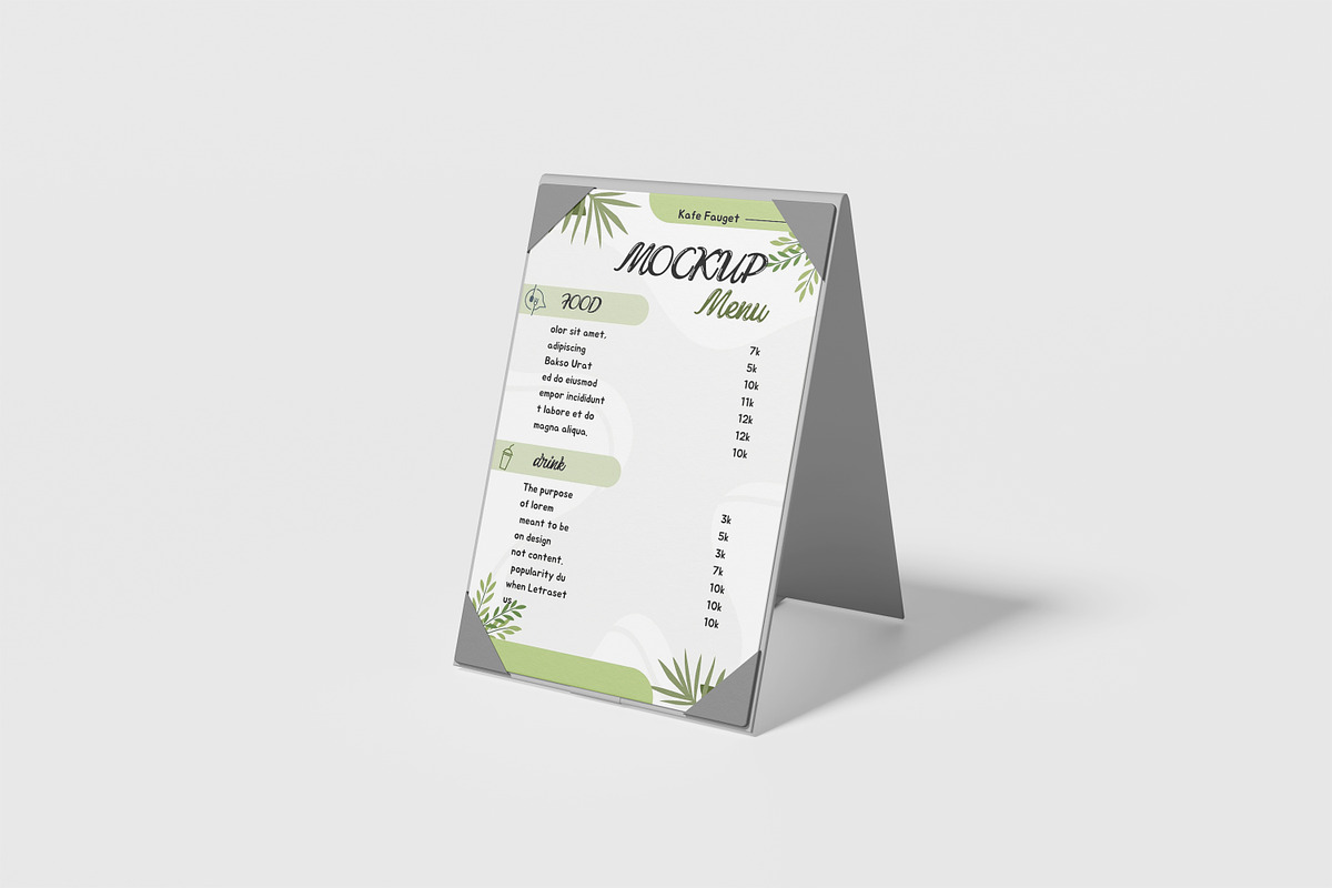Menu Mockup, a Business Card Template by kebunmockup (Photo 4 of 5)