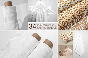 34 Fabric Mockup Bundle