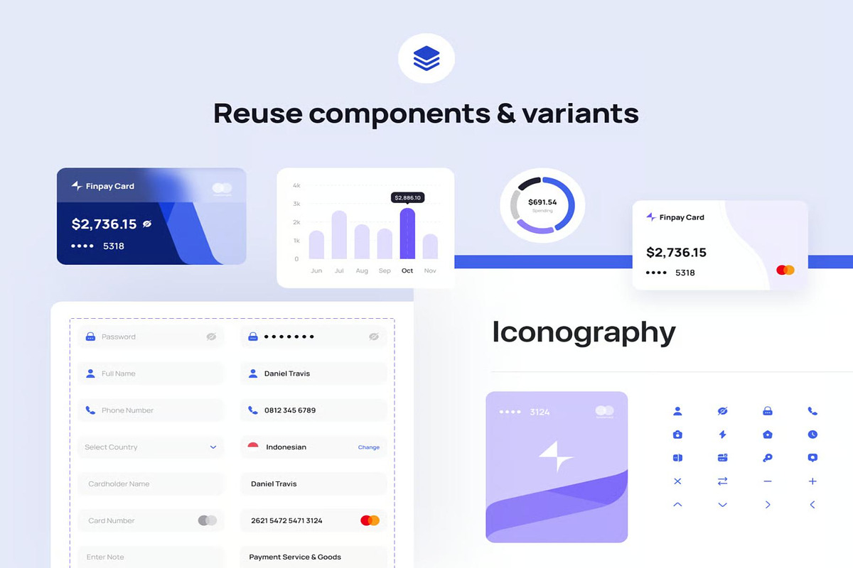 Finpay - Finance App UI Kit, an UI Kit Template by Creative Perspective (Photo 5 of 6)