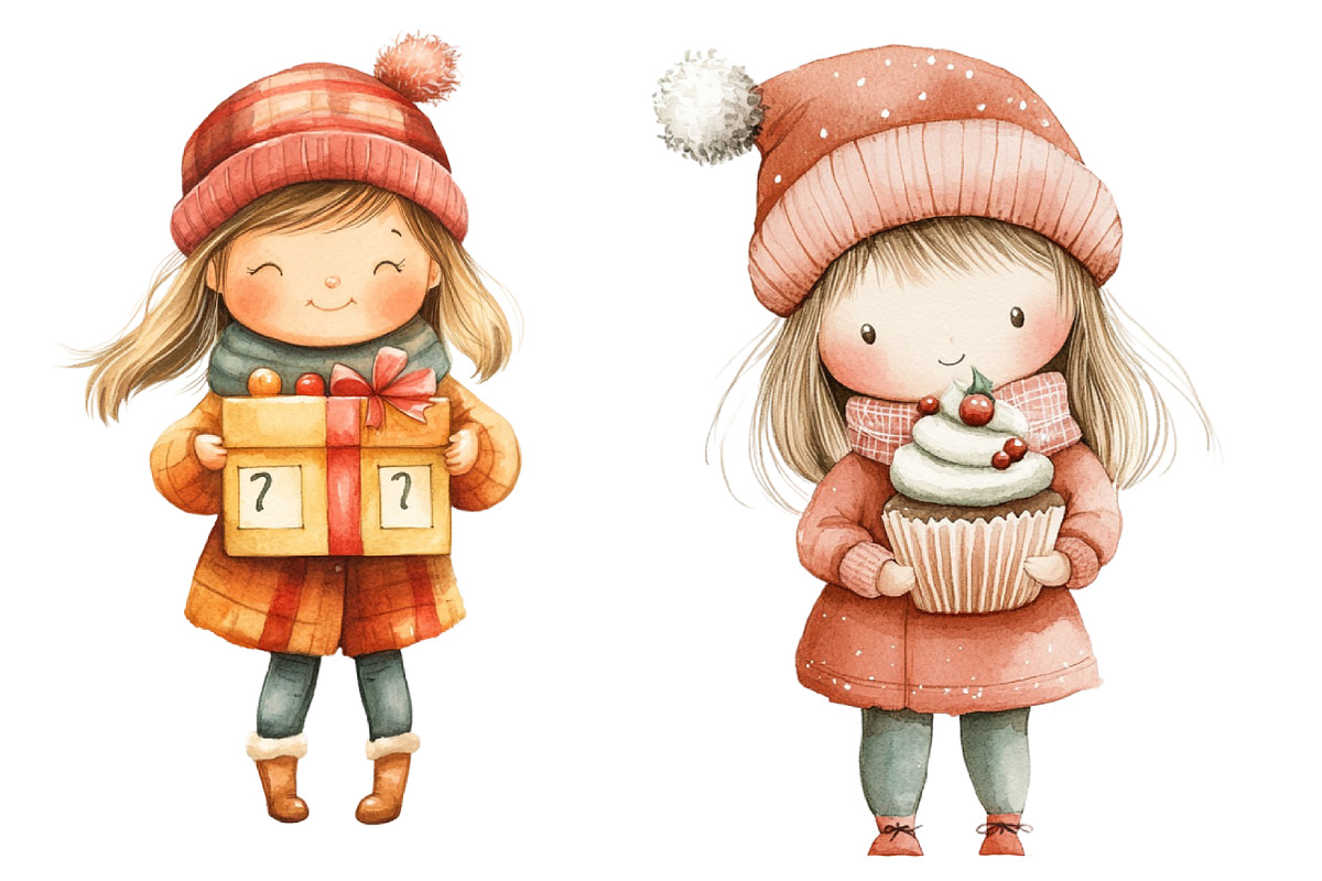 Watercolor Christmas Market Clipart, an Illustration by Daily.Designs (Photo 5 of 5)