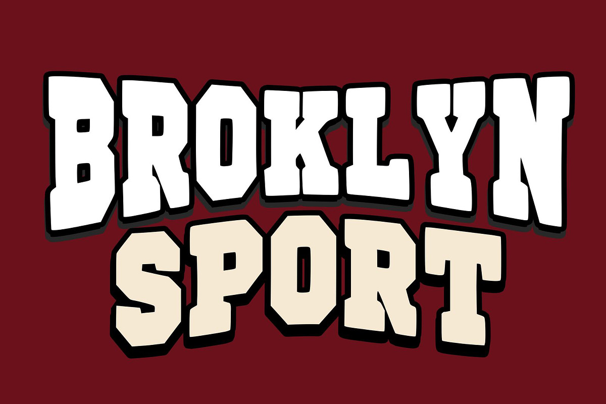 Brooklyn Sport – Bold Athletic Font, a Slab Serif Font by Fourteen Letter (Photo 1 of 5)