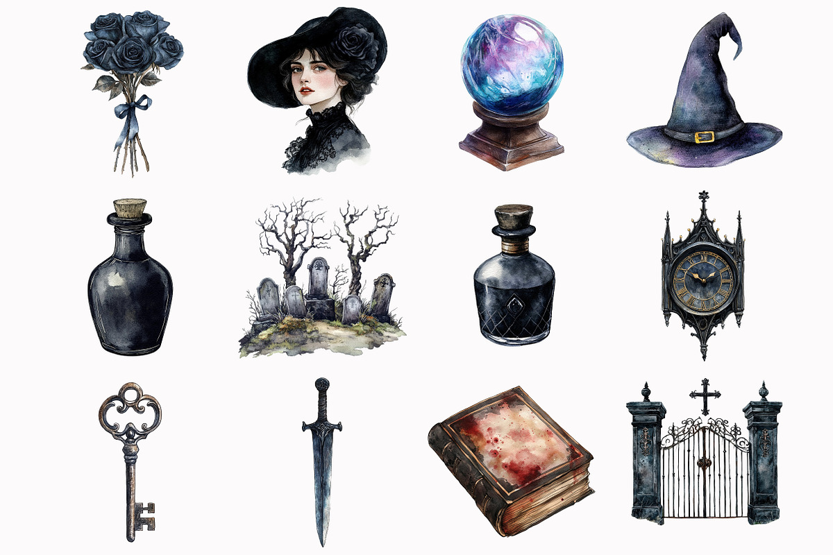 Gothic Halloween Victorian, an Illustration by Design Market (Photo 3 of 5)