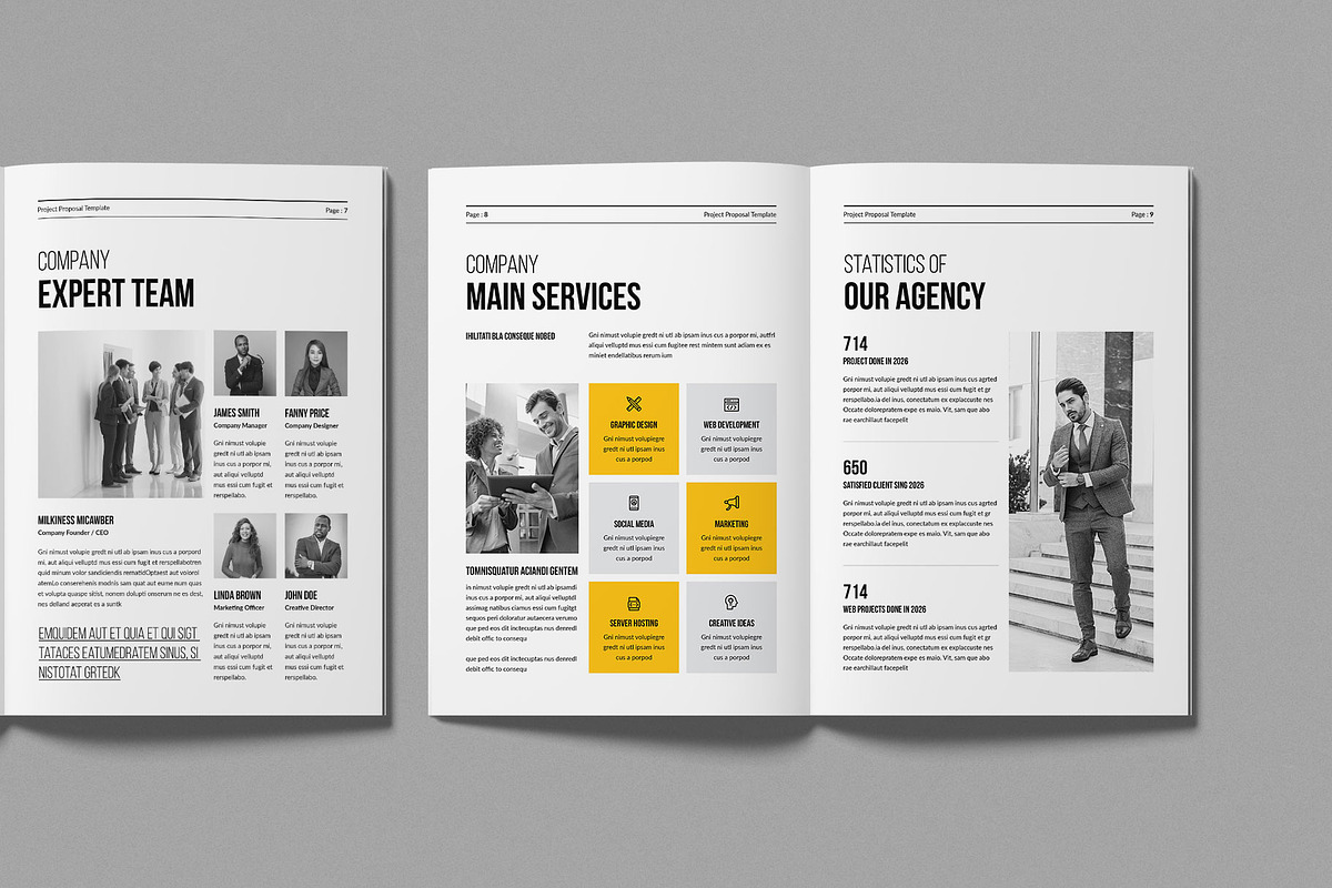 Project Proposal Template, a Brochure Template by Work-Envance (Photo 4 of 10)