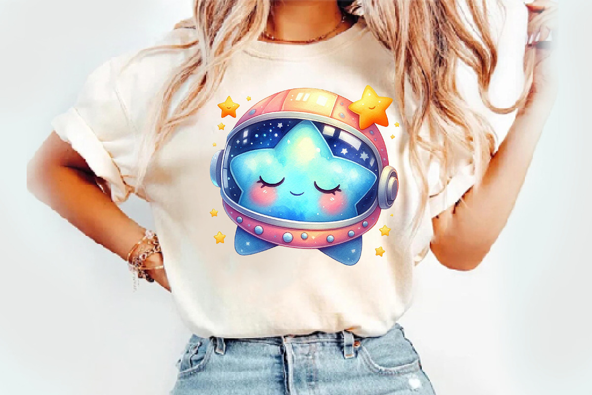 Watercolor Astronaut Space Clipart, an Illustration by Watercolor design (Photo 5 of 5)