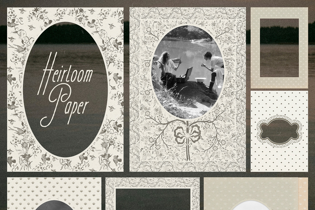 Heirloom Embossed Frames Backgrounds, a Texture Graphic by Purple (Photo 4 of 15)