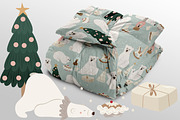 Merry Christmas Clipart Vector Set, an Animal Illustration by Pati Paints (Thumbnail 15 of 17)