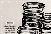 Vintage Jewelry Vector Clipart Set, an Object Illustration by The October Creative (Thumbnail 3 of 13)