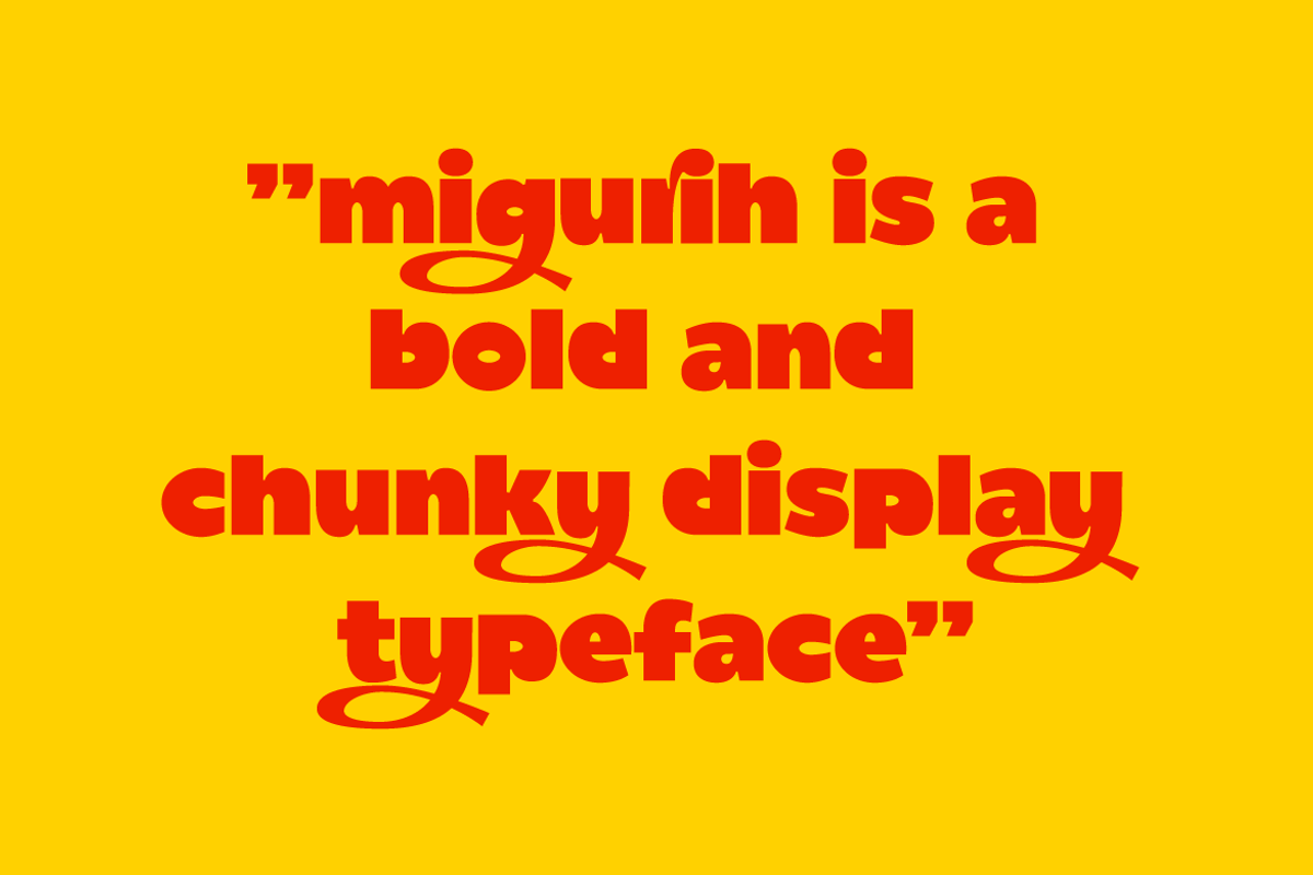 Migurih Bold Food Display Font, a Sans Serif Font by Serbaneka Studio (Photo 7 of 7)