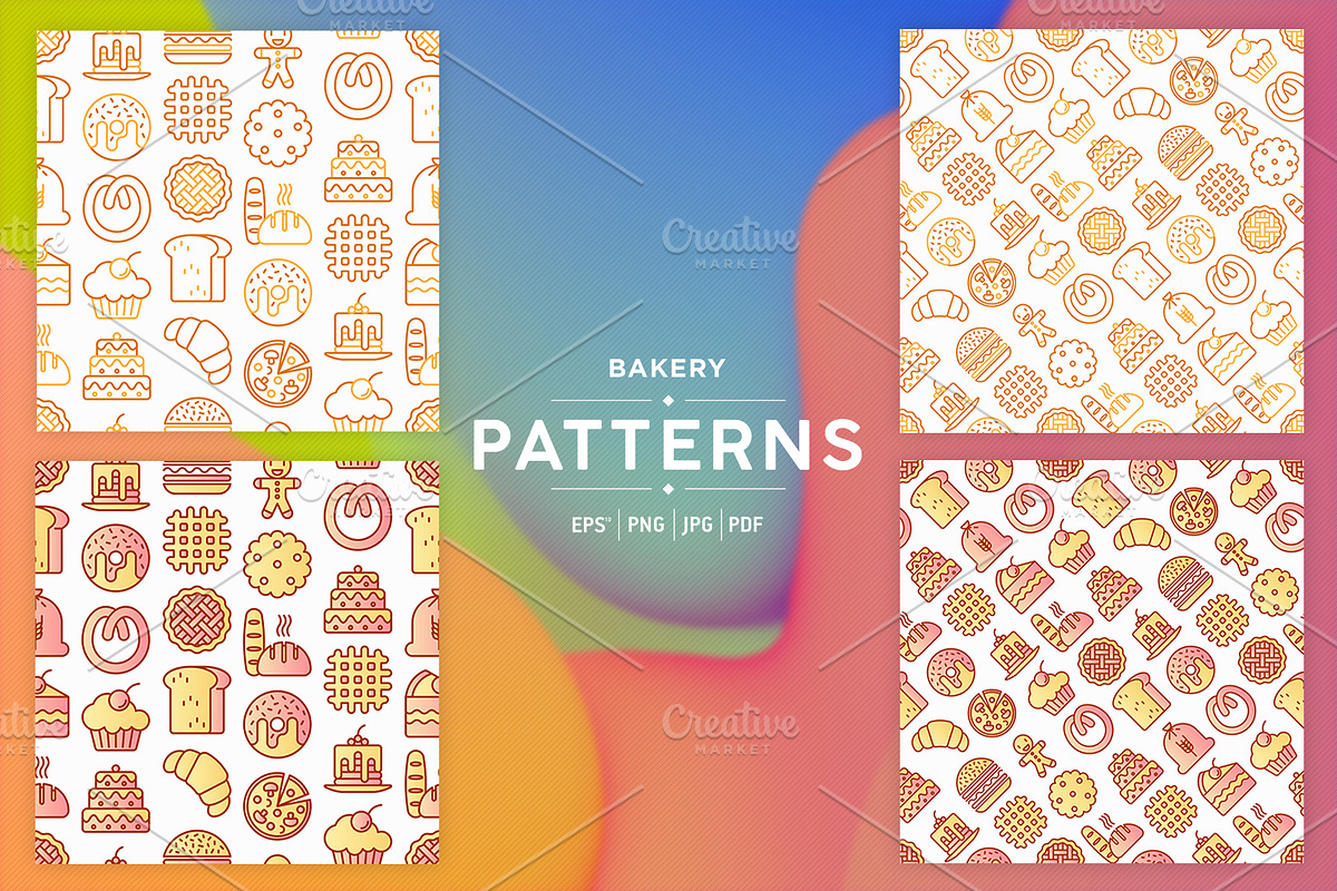 Bakery Patterns Collection, a Pattern Graphic by Alex Blogoodf (Photo 5 of 8)