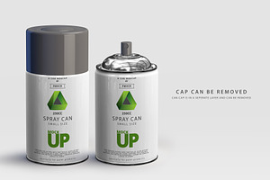 Spray Can Mockup - Small Size