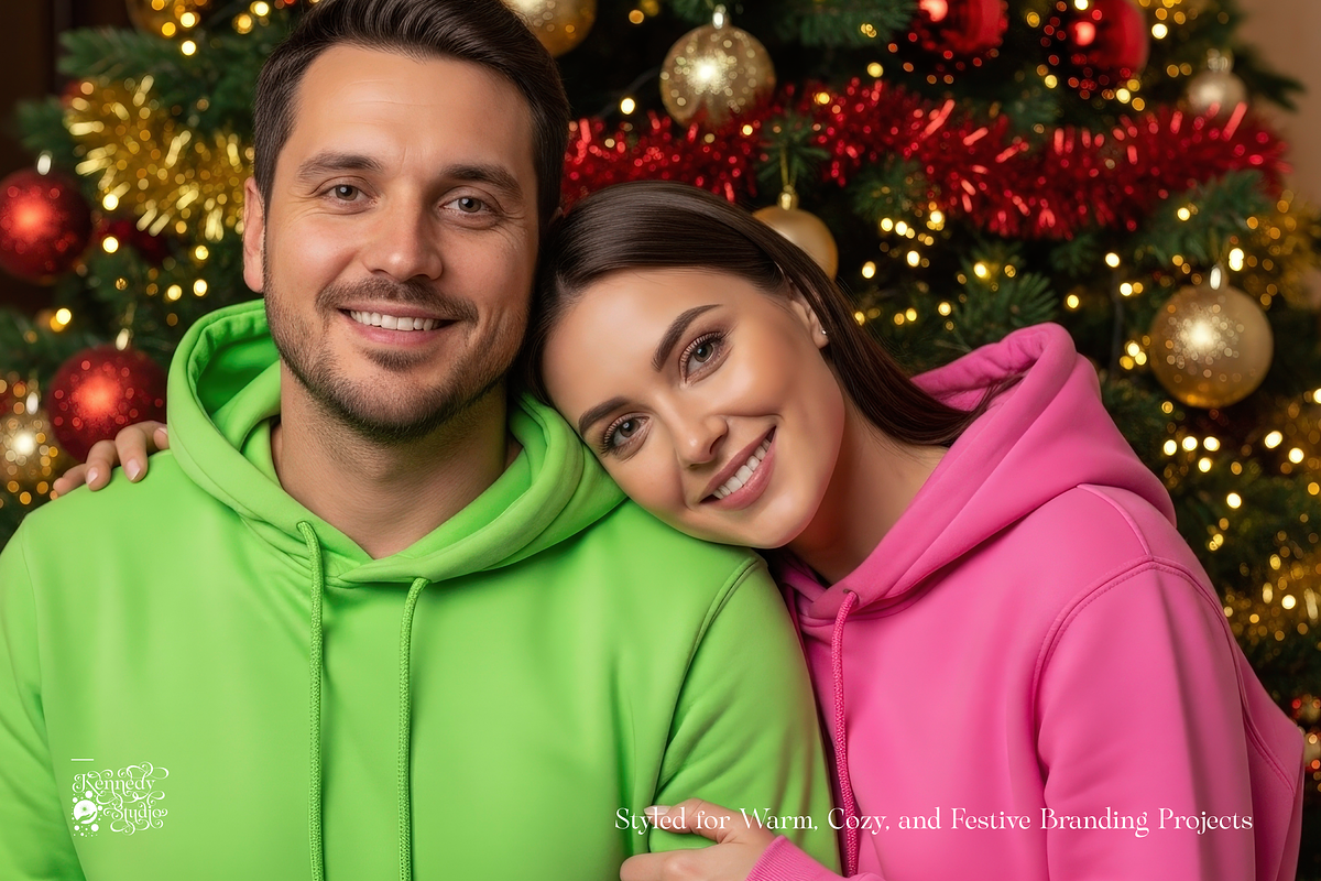 Couple Hoodie JPG Mockup Pack 400, a Hoody Mockup by KennedyStudio (Photo 11 of 14)