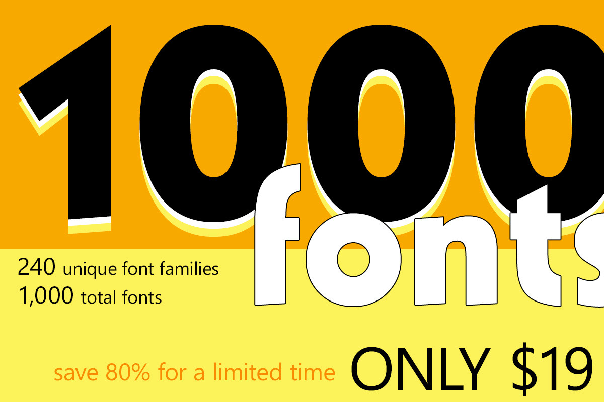 1000 OpenType Fonts