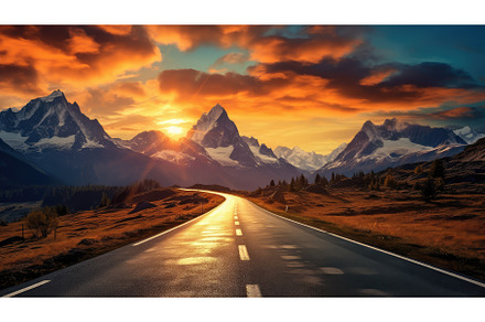 beautiful nature road alpine, a Nature Photo by pikepicture