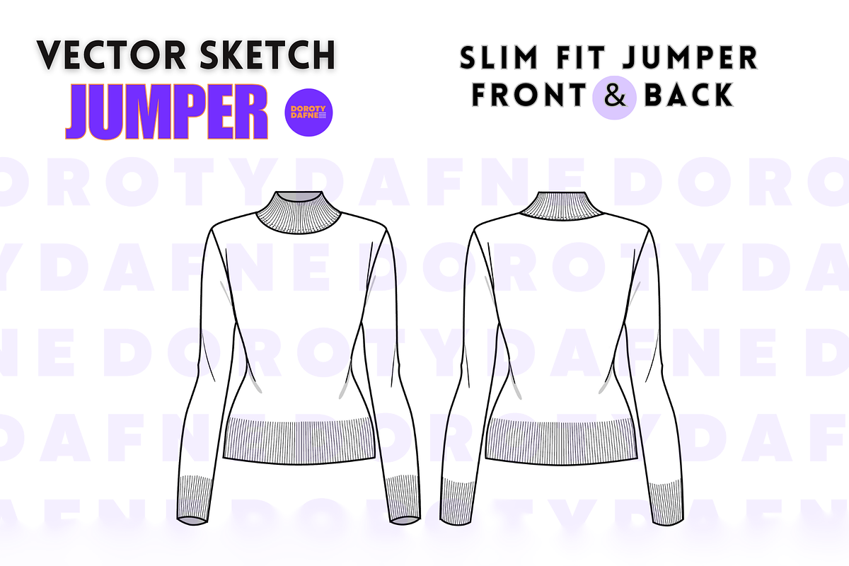 Slim Fit Jumper, an Apparel Mockup by Doroty Dafne Designs (Photo 2 of 7)