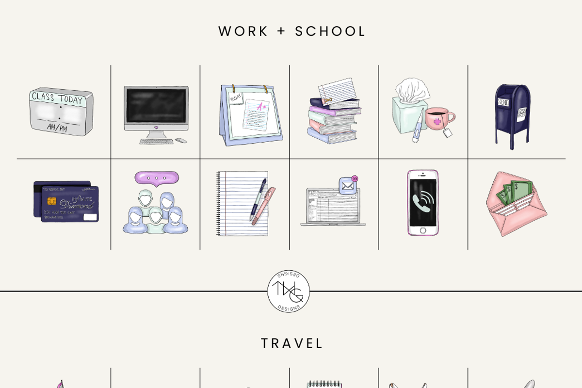Life Planner To Do Icons, an Illustration by TWG Designs (Photo 7 of 10)