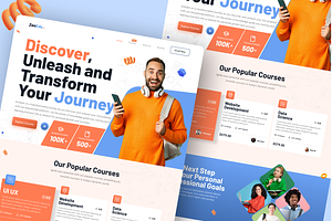 Online Learning Landing Page UI