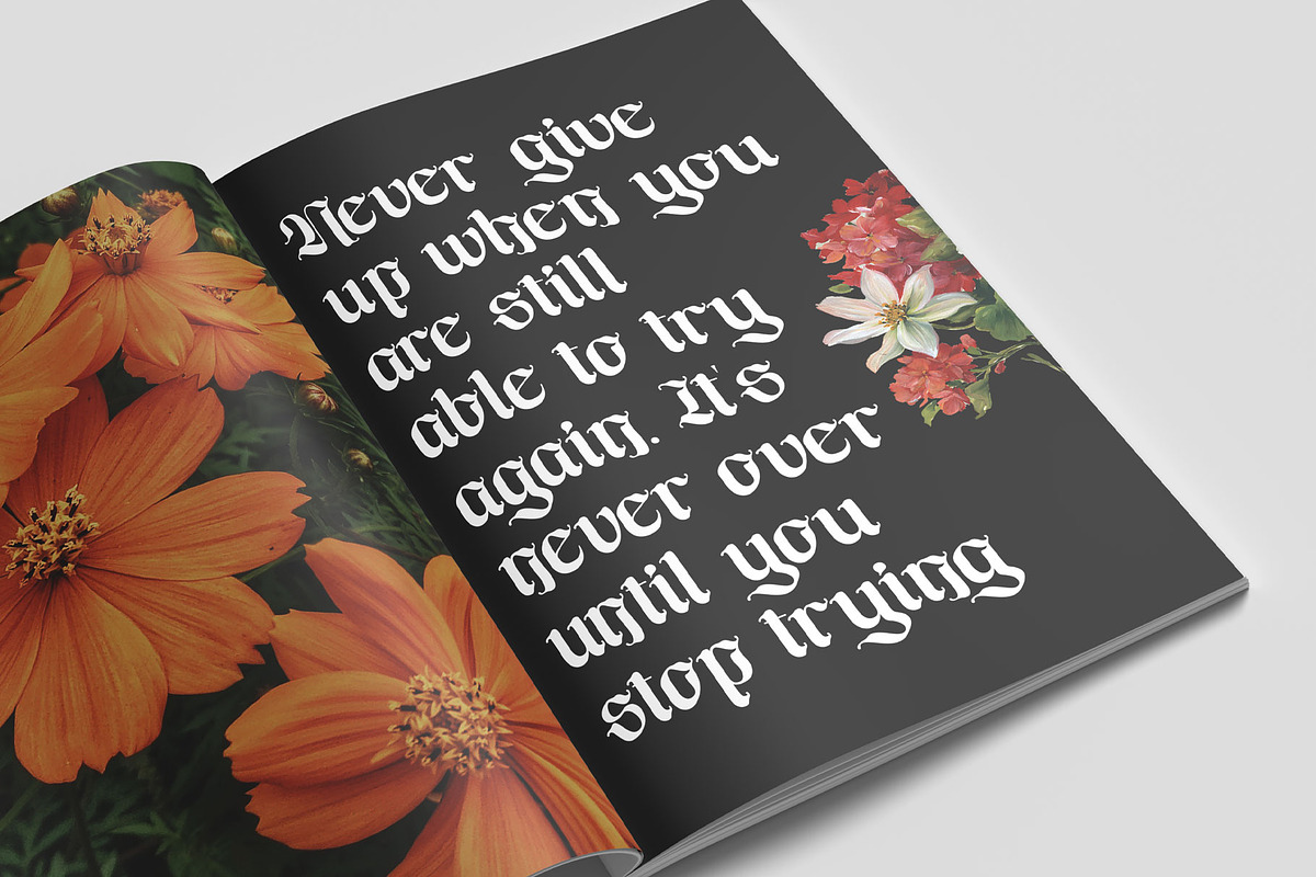 Regano Classic BlackLetter Font, a Blackletter Font by RantautypeStudio (Photo 2 of 17)