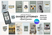Divorce Attorney Reel Covers, a Social Media Template by gooddogcreativeco (Thumbnail 1 of 9)