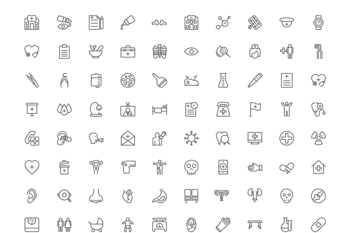 300 Medical Line Icons, an Outline Icon by Vectors Market (Photo 4 of 4)