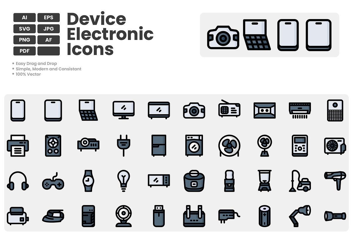 Device Electronic Icons, a Duotone Icon by erifqizeicon (Photo 1 of 3)