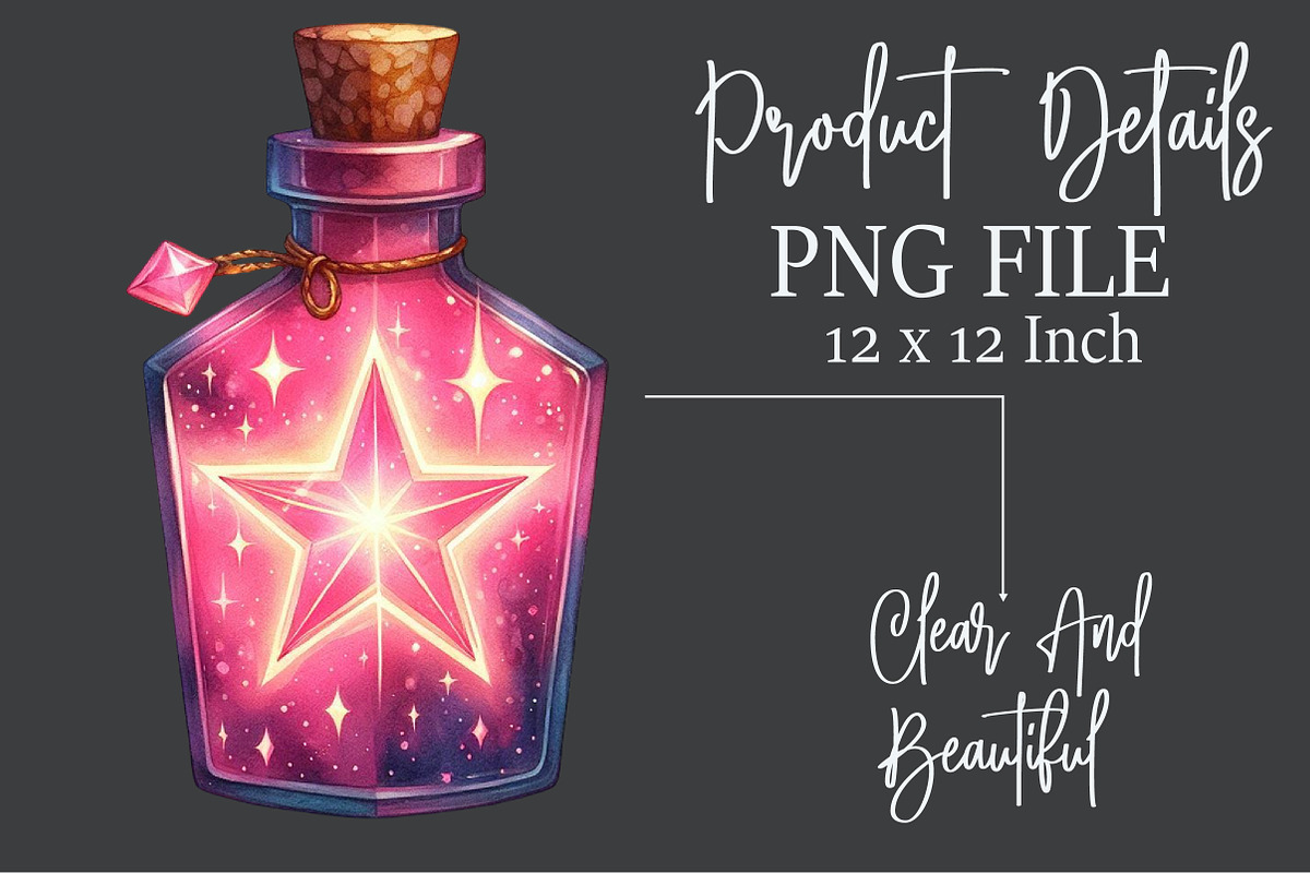 Watercolor Magic Potions Clipart, an Illustration by Rose Art (Photo 7 of 7)