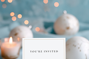 5x7 In Christmas Invitation Mockup, an Advertising Mockup by Serenefeeling (Thumbnail 3 of 7)