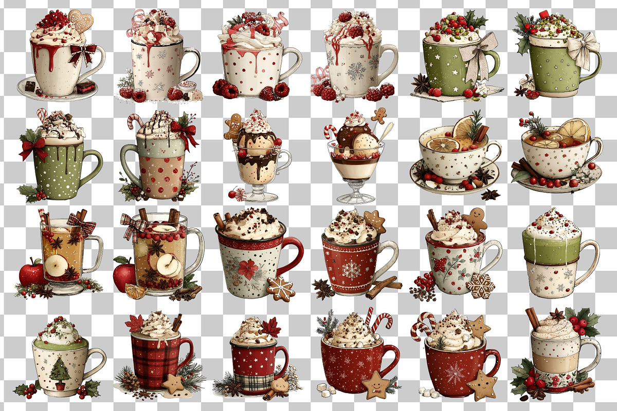 Christmas Hot Drinks Clipart, a Food Illustration by Nicolle's Colorful Art (Photo 3 of 5)
