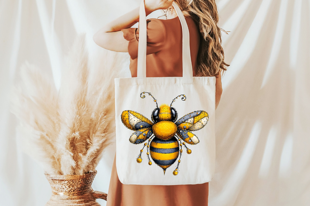 Whimsical Summer Bee clipart, an Illustration by Designworld (Photo 8 of 8)