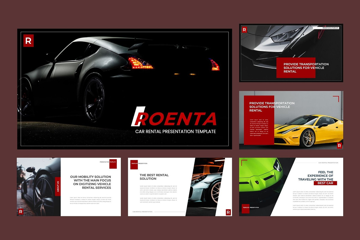 ROENTA Car Rental Google Slides, a Presentation Template by Rizki Herdian (Photo 2 of 5)