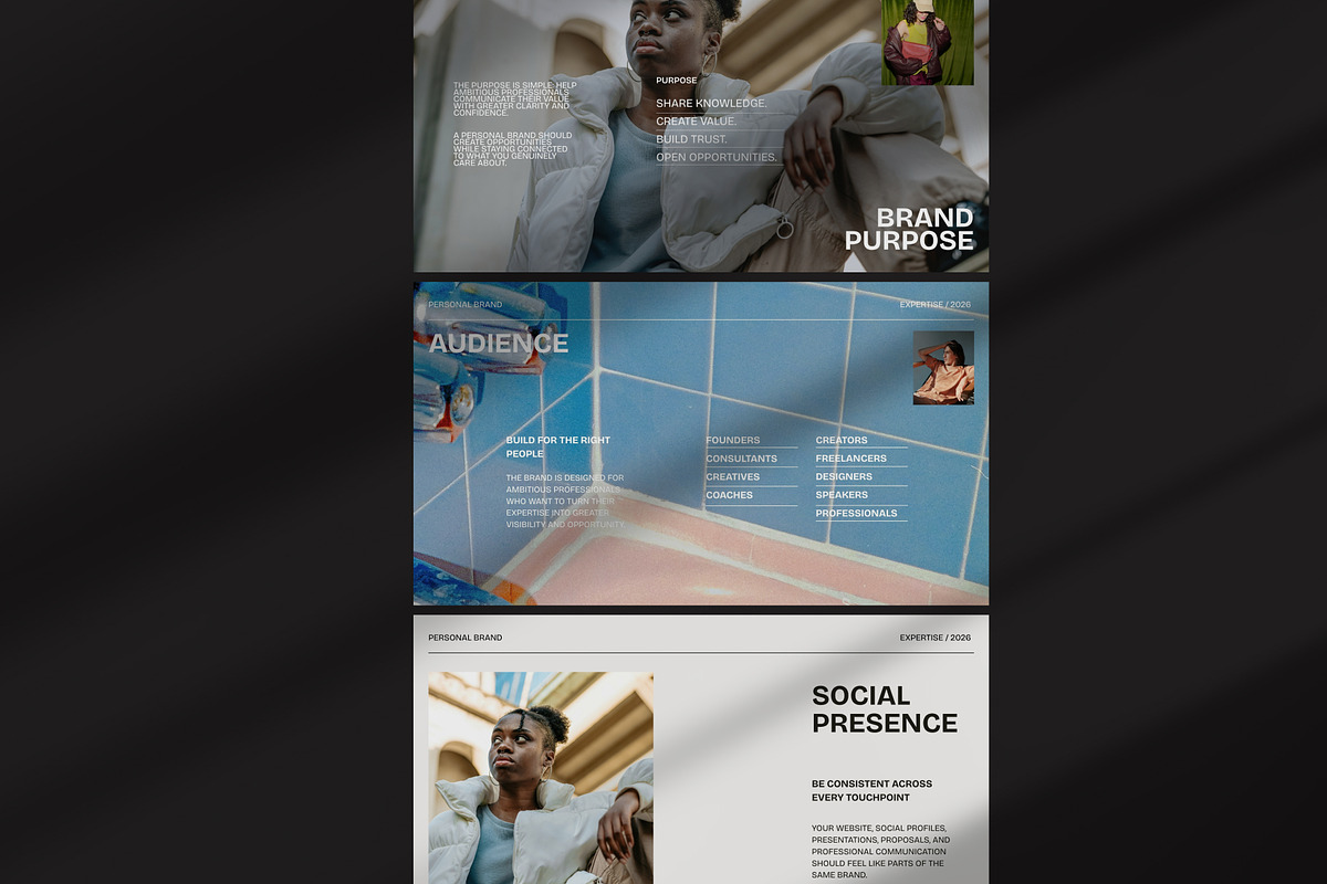 Personal Brand Deck PowerPoint, a Presentation Template by adoestudio (Photo 3 of 9)