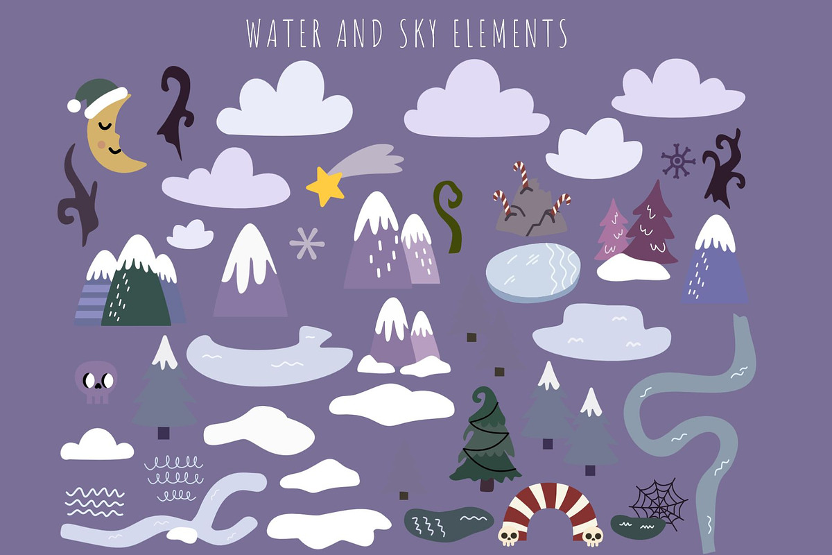 Spooky Christmas Map Creator, a Decorative Illustration by CpSnowy (Photo 7 of 11)