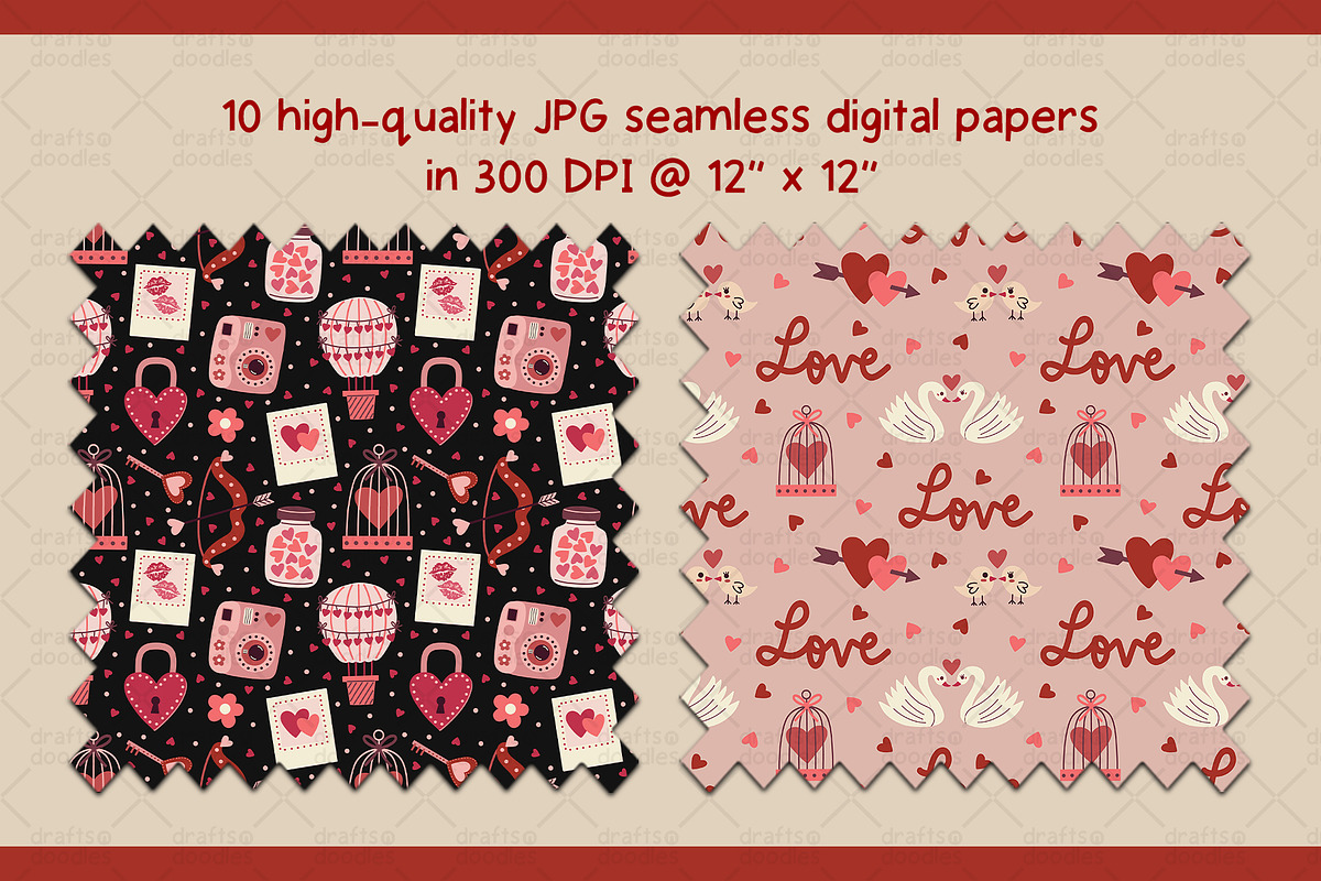 Valentine's Day Date Graphic Set, a Pattern Graphic by Drafts n Doodles (Photo 8 of 10)