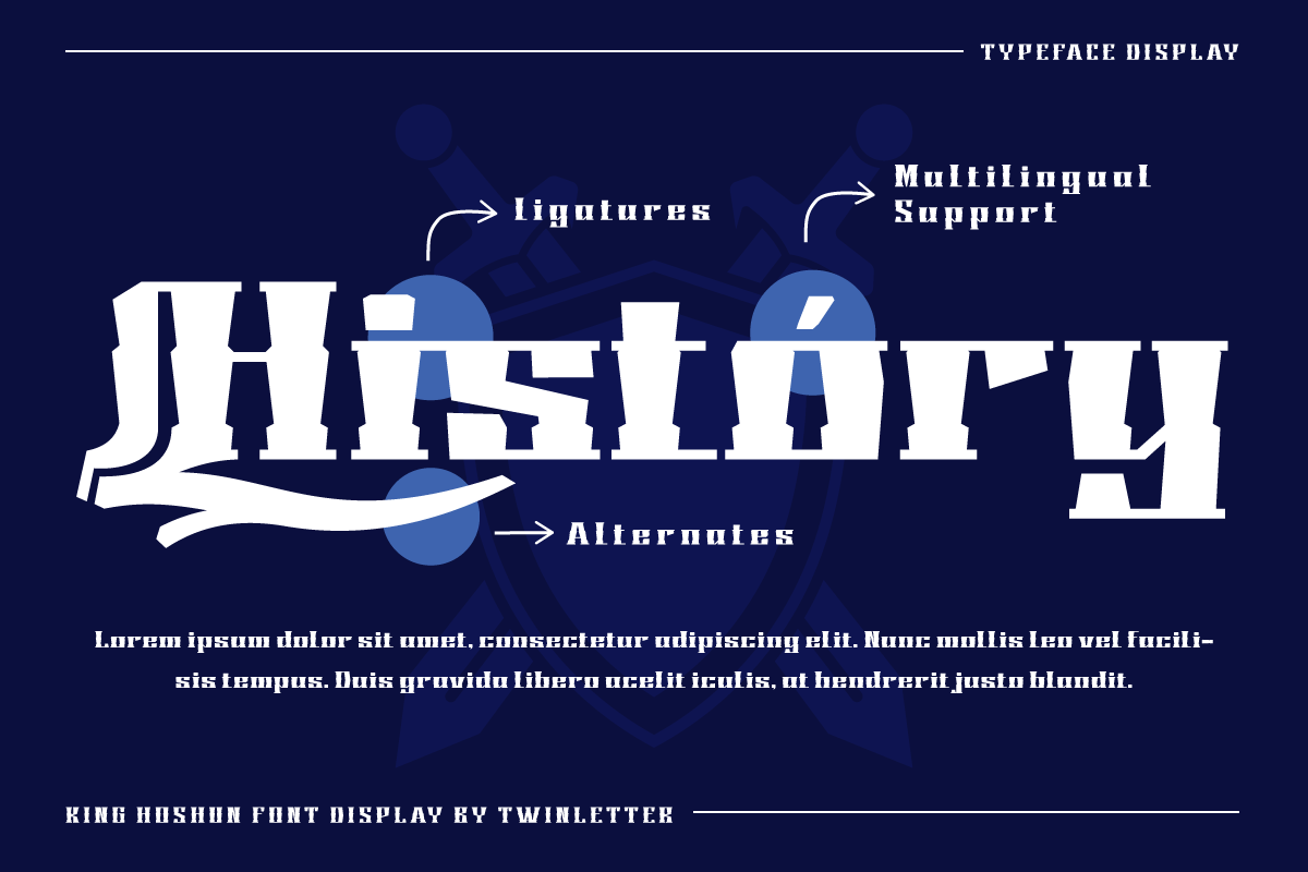 KING HOSHUN | Display Hero Font, a Serif Font by twinstd (Photo 2 of 13)