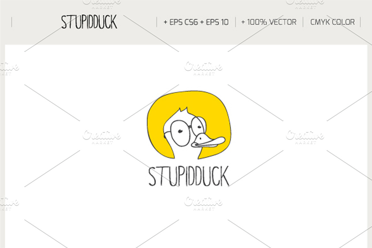 Stupid Duck logo, a Branding & Logo Template by blends.studio (Photo 2 of 2)