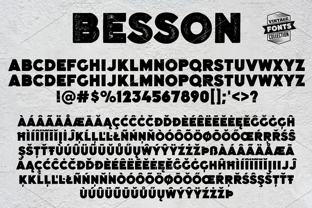 Besson - 2 vintage fonts preview 5