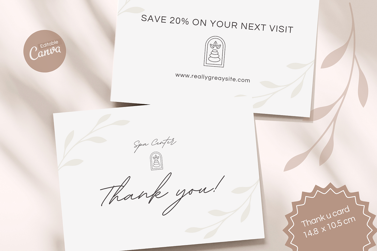 Spa Center Marketing Canva Templates, a Marketing Template by PaolaroiDesign (Photo 6 of 6)