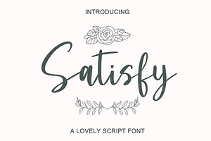 Satisfy | Handwritten Font