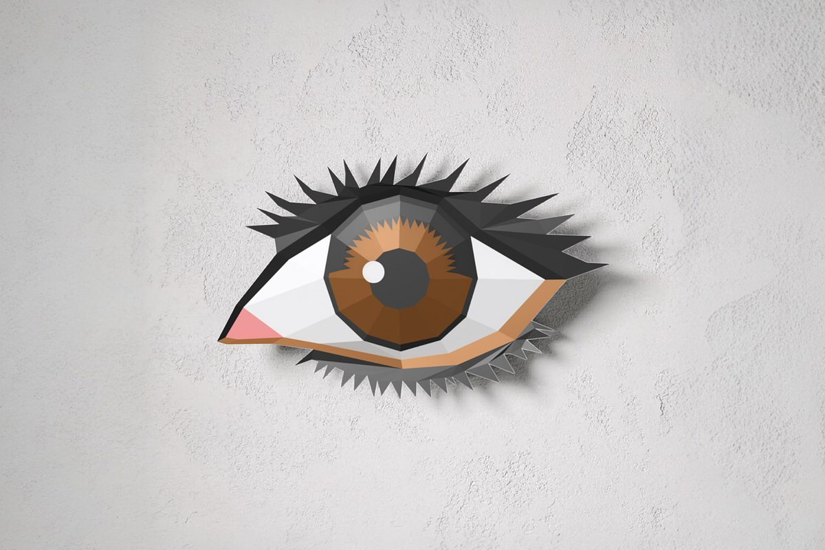 Eye wall art - 3d papercraft, a Characters & Person 3D Model by PAPER amaze (Photo 2 of 3)