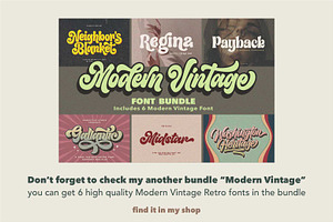 Vintage Retro Font Bundle