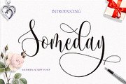 Someday Script Font, a Script Font by Byuly Ayika (Thumbnail 1 of 12)