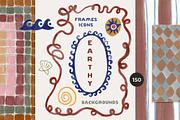 Handmade Earthy Frames & Backgrounds, an Object Graphic by Lana Elanor (Thumbnail 1 of 16)