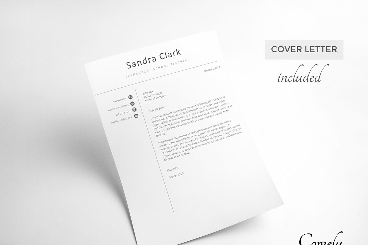 Resume Template, a Resume Template by Comely Design Studio (Photo 3 of 5)