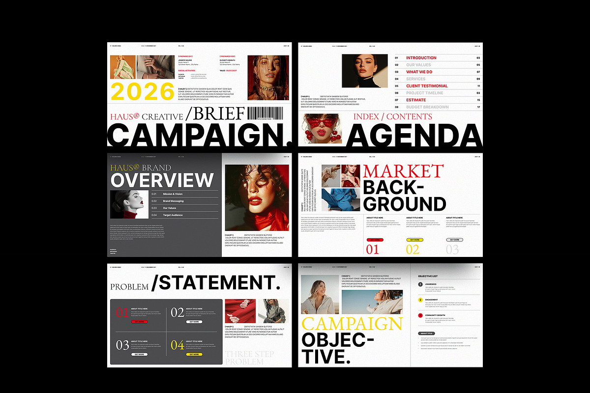 HAUS Creative Brief Template, a Presentation Template by TemplateFolio-Shop (Photo 4 of 10)