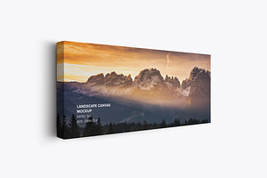 Landscape Canvas Ratio 5x2 Mockup