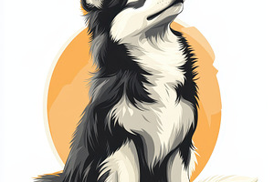 Adorable Husky Puppy Looking Up Oran, an Animal Photo by Pixeness Studio