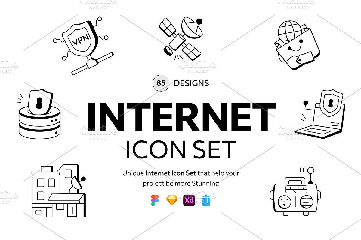 85 Internet Icons | Creative Market