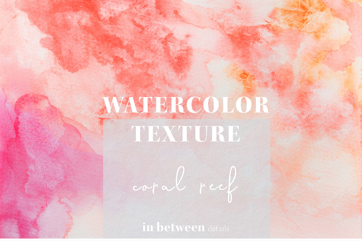 Coral Watercolor Texture Background, a Texture Graphic by in between details (Photo 1 of 9)