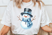 Christmas Snowman Clipart, an Illustration by Libby Wishes (Thumbnail 6 of 8)