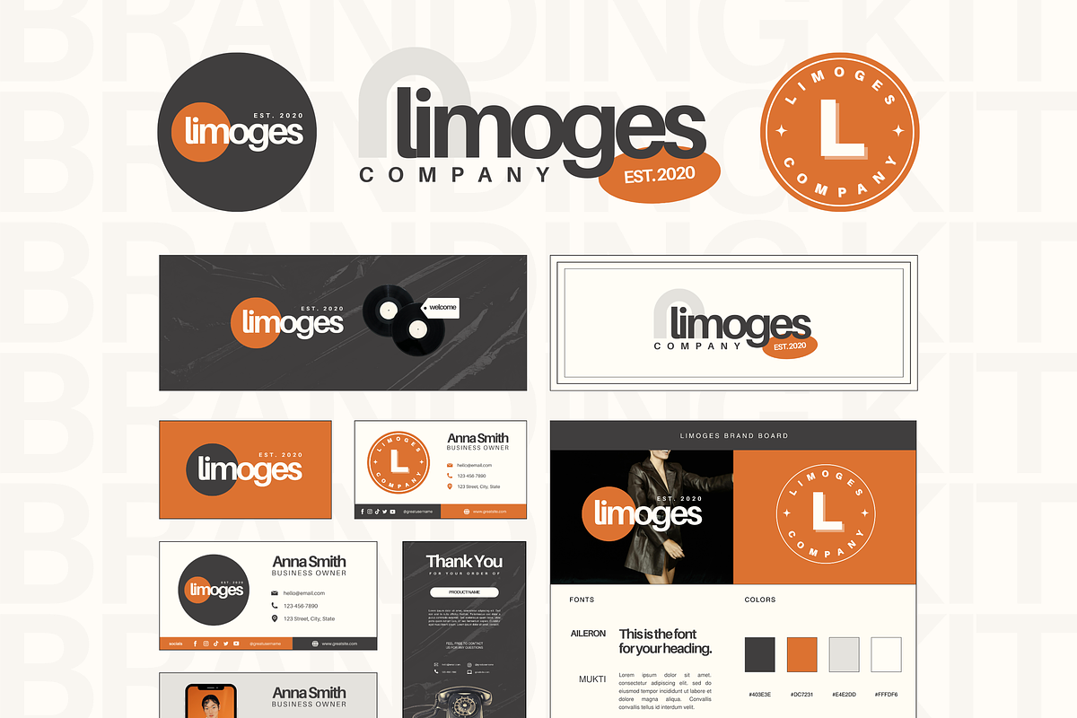 Canva Modern Branding Kit Template, a Branding & Logo Template by Branding Babe Co. (Photo 1 of 9)