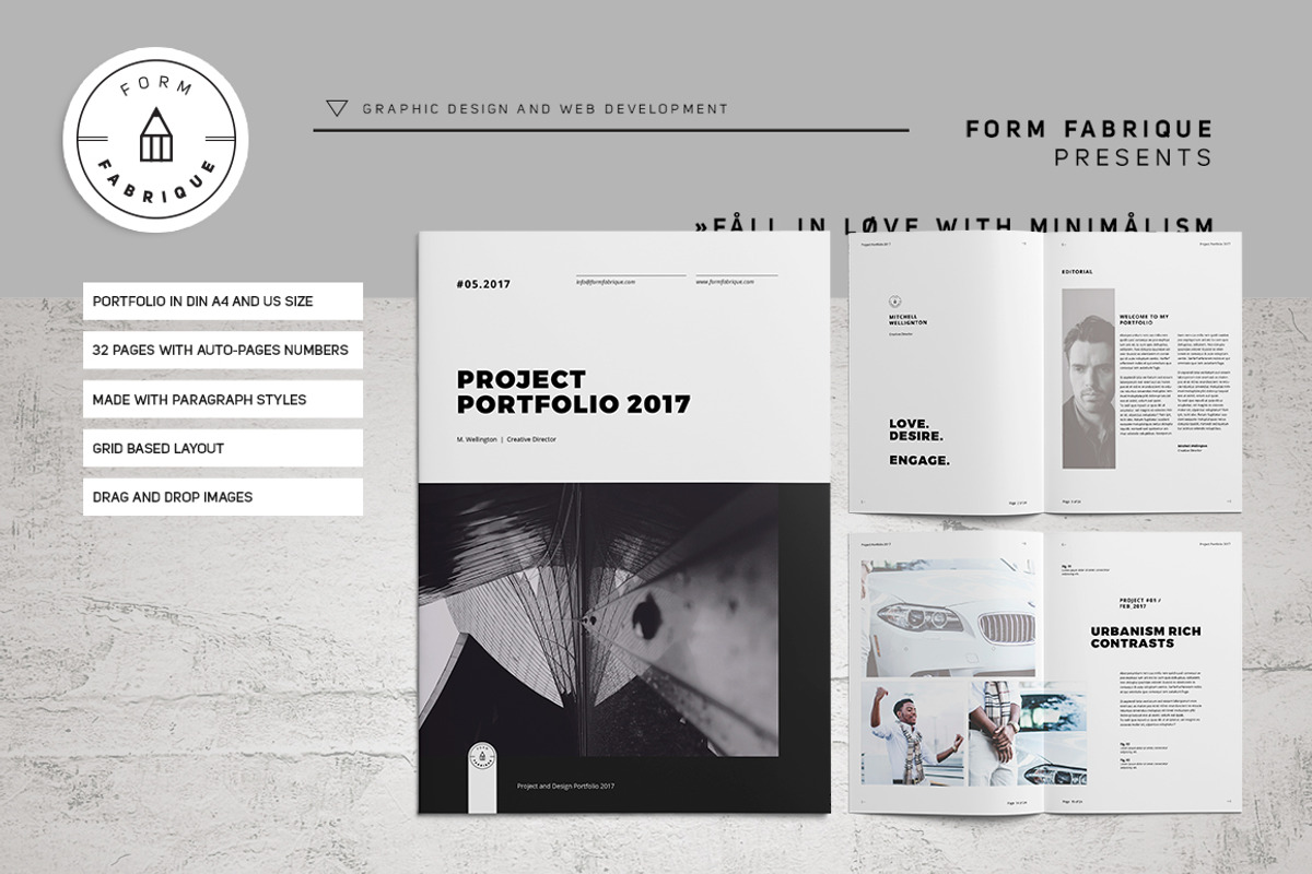 Minimalism Portfolio, a Brochure Template by Form Fabrique (Photo 1 of 16)